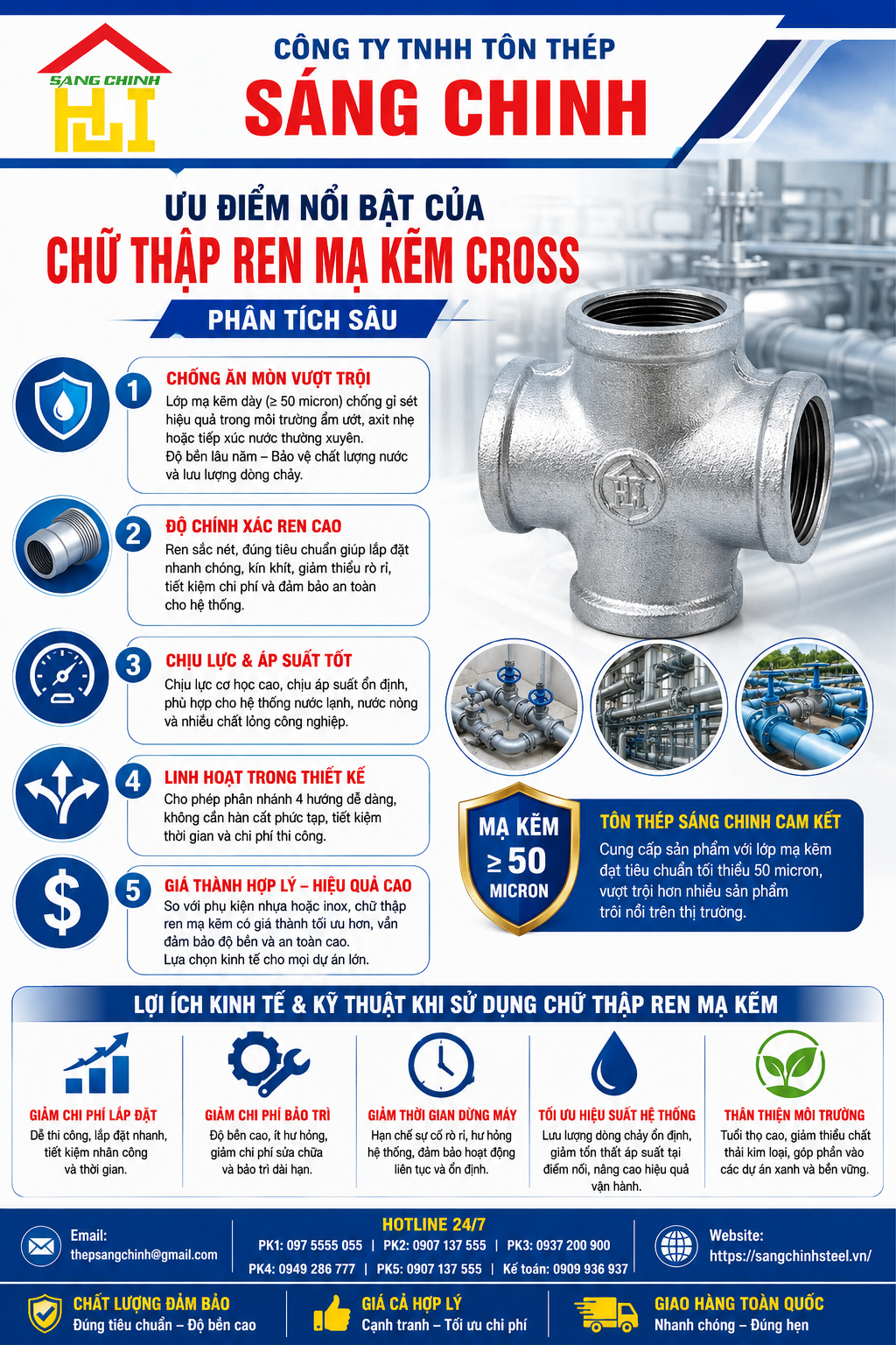 Chữ Thập Ren Mạ Kẽm (Cross)