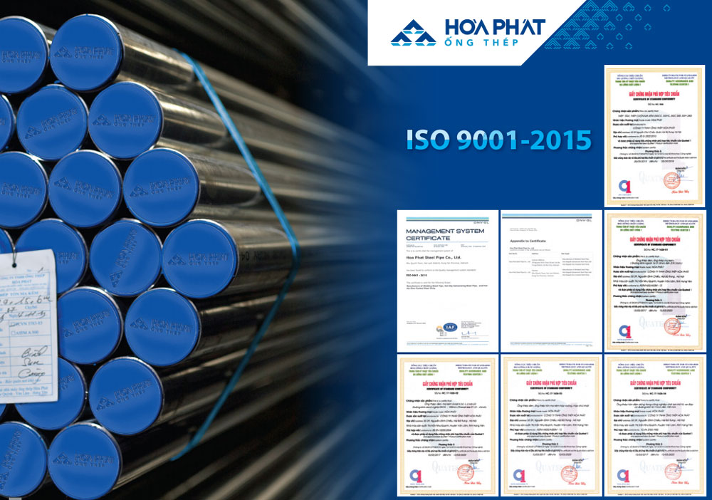 Chứng chỉ chất lượng ống thép Hòa Phát