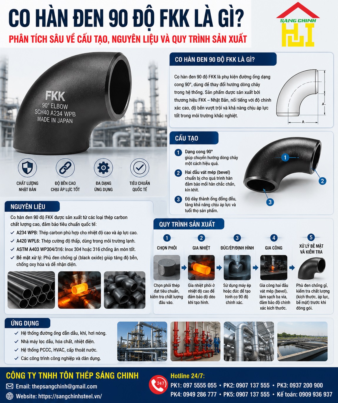 Co hàn đen 90 độ FKK – Nhật