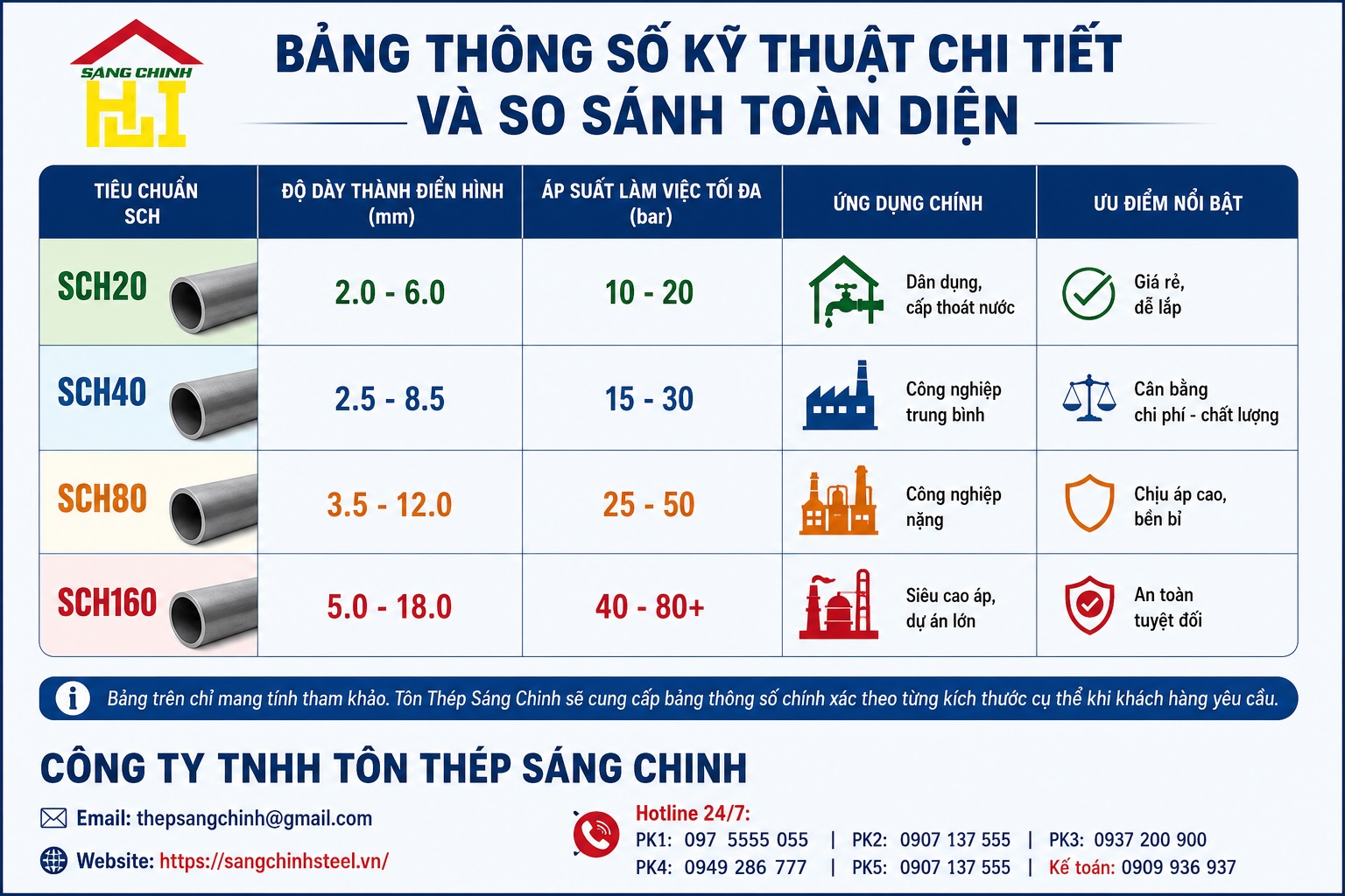 Co Hàn Mạ Kẽm SCH20 SCH40 SCH80 SCH160