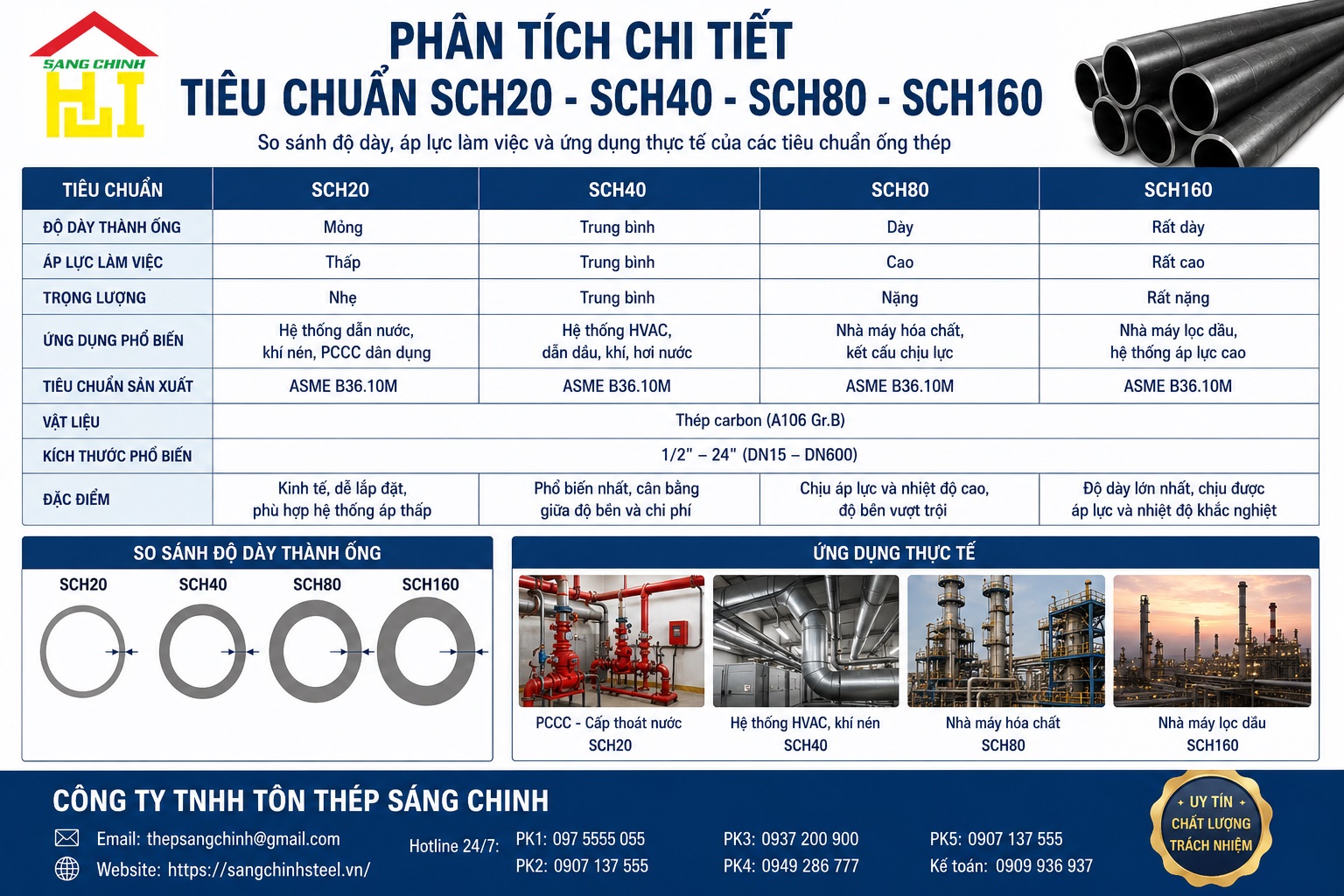 Co Hàn Mạ Kẽm SCH20 SCH40 SCH80 SCH160