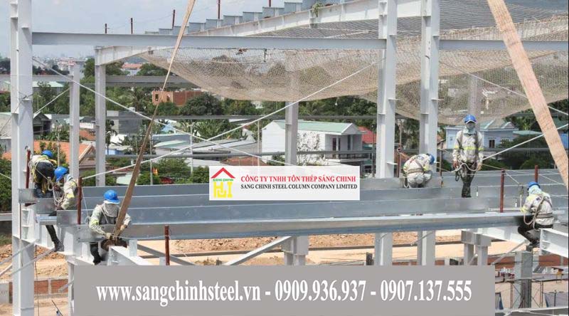 Công ty thi công lắp dựng kết cấu thép, nhà thép tiền chế