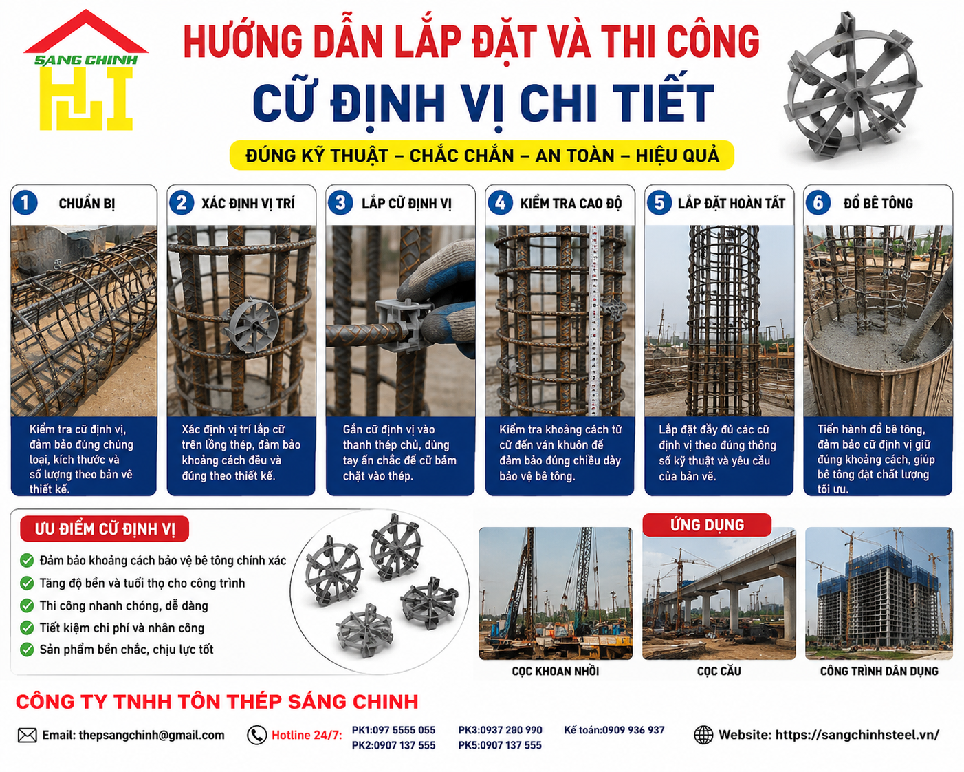 Cữ Định Vị Lồng Thép Cọc Khoan Nhồi (Con Kê)