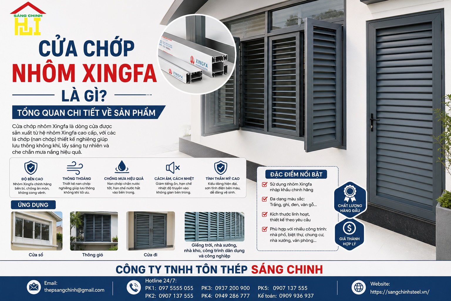 Báo Giá Cửa Chớp nhôm Xingfa