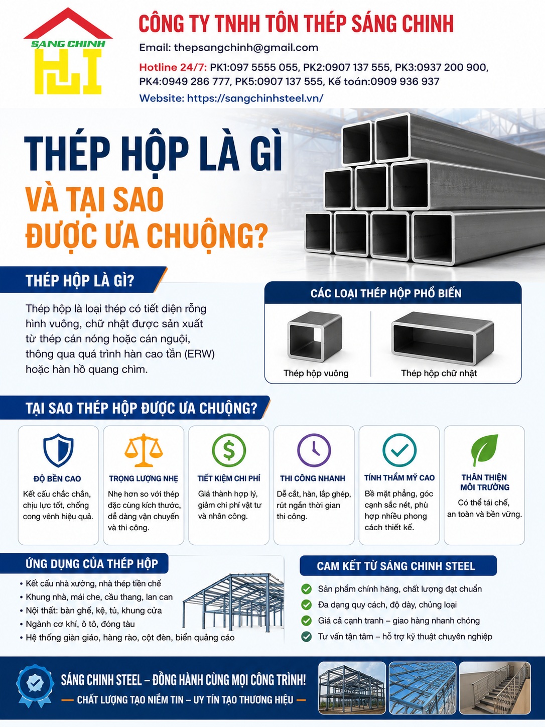 Đại lý thép hộp
