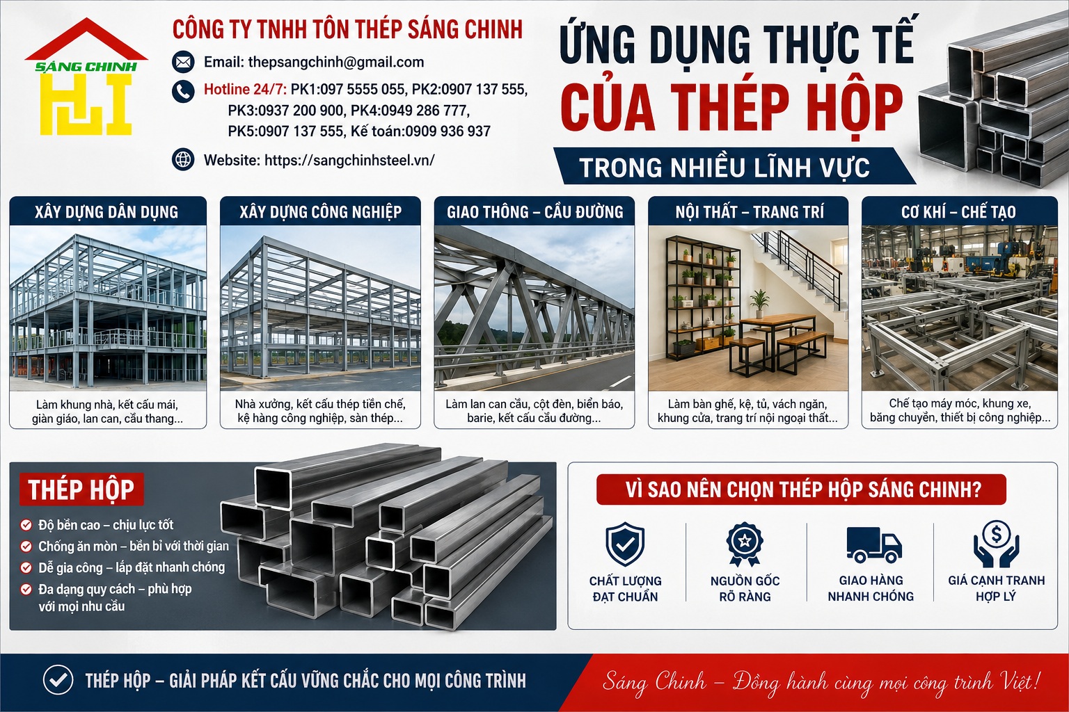Đại lý thép hộp