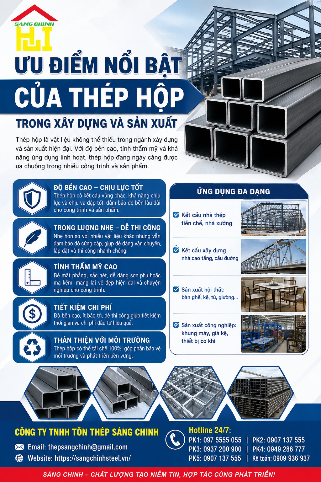 Đại lý thép hộp