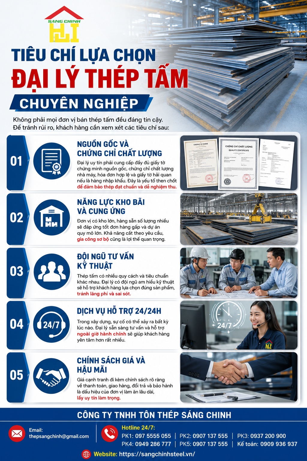 Đại lý thép tấm
