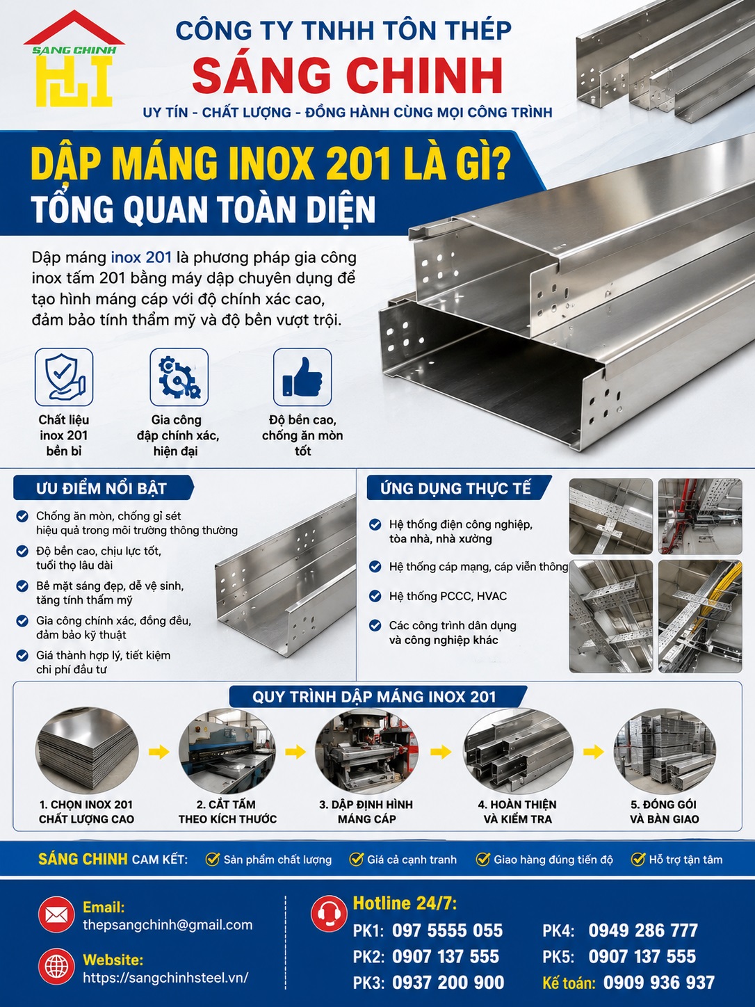 Dập Máng Inox 201