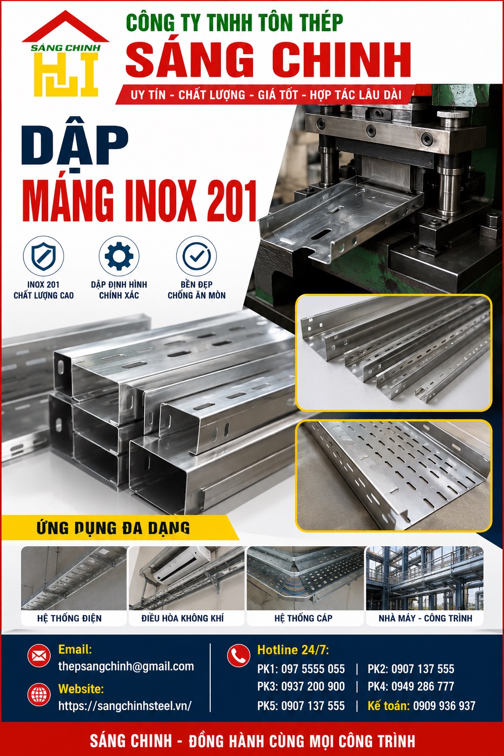 Dập Máng Inox 201