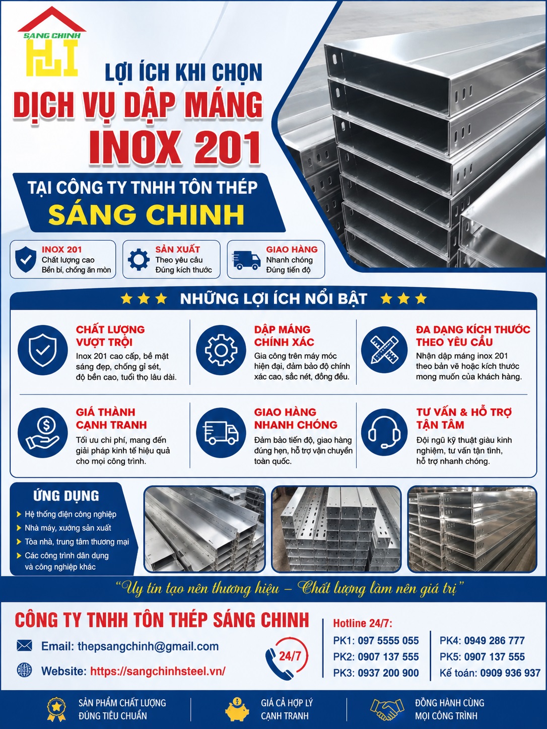 Dập Máng Inox 201