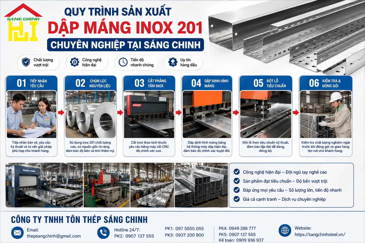 Dập Máng Inox 201
