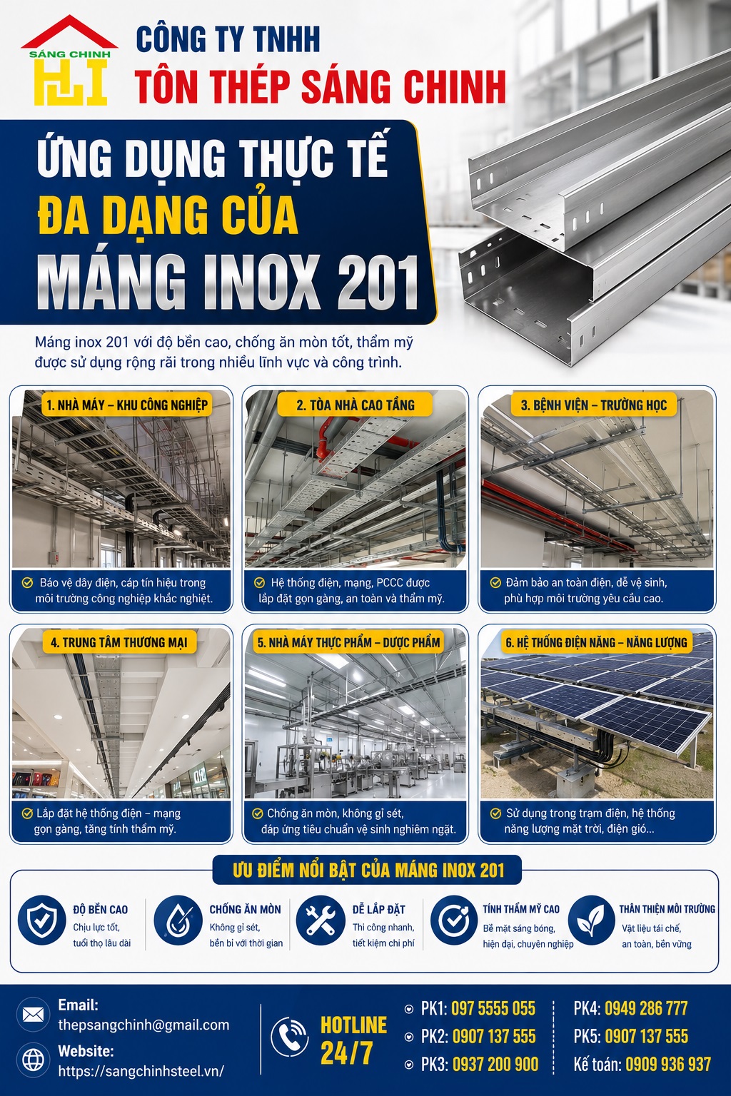 Dập Máng Inox 201