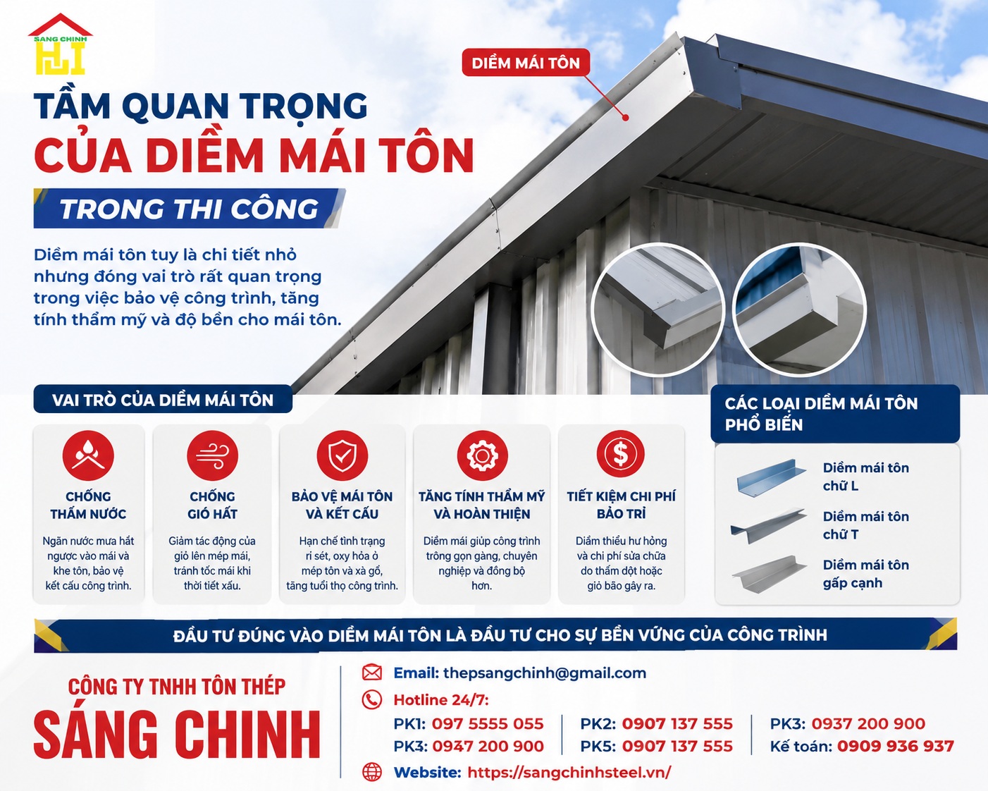 Diềm mái tôn là gì? 9 loại diềm mái tôn phổ biến nhất