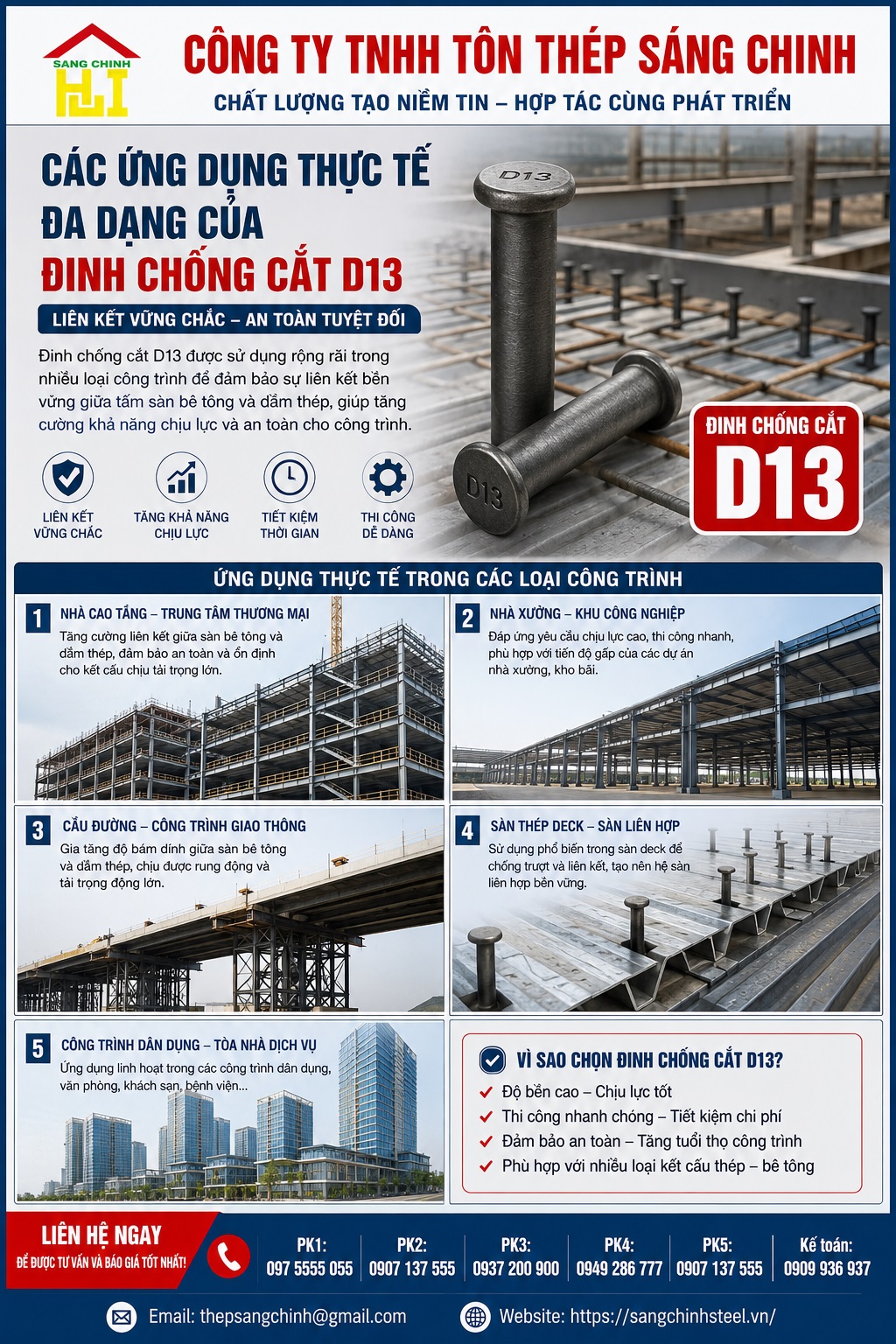 Đinh Chống Cắt D13