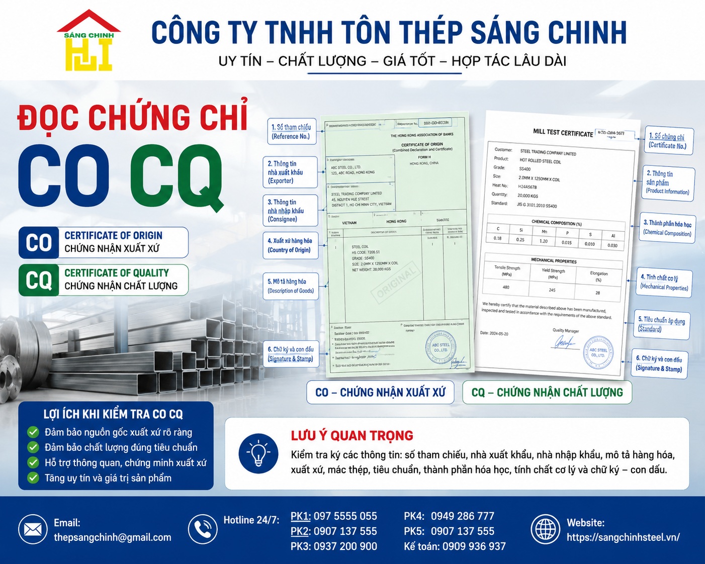 Đọc chứng chỉ CO CQ