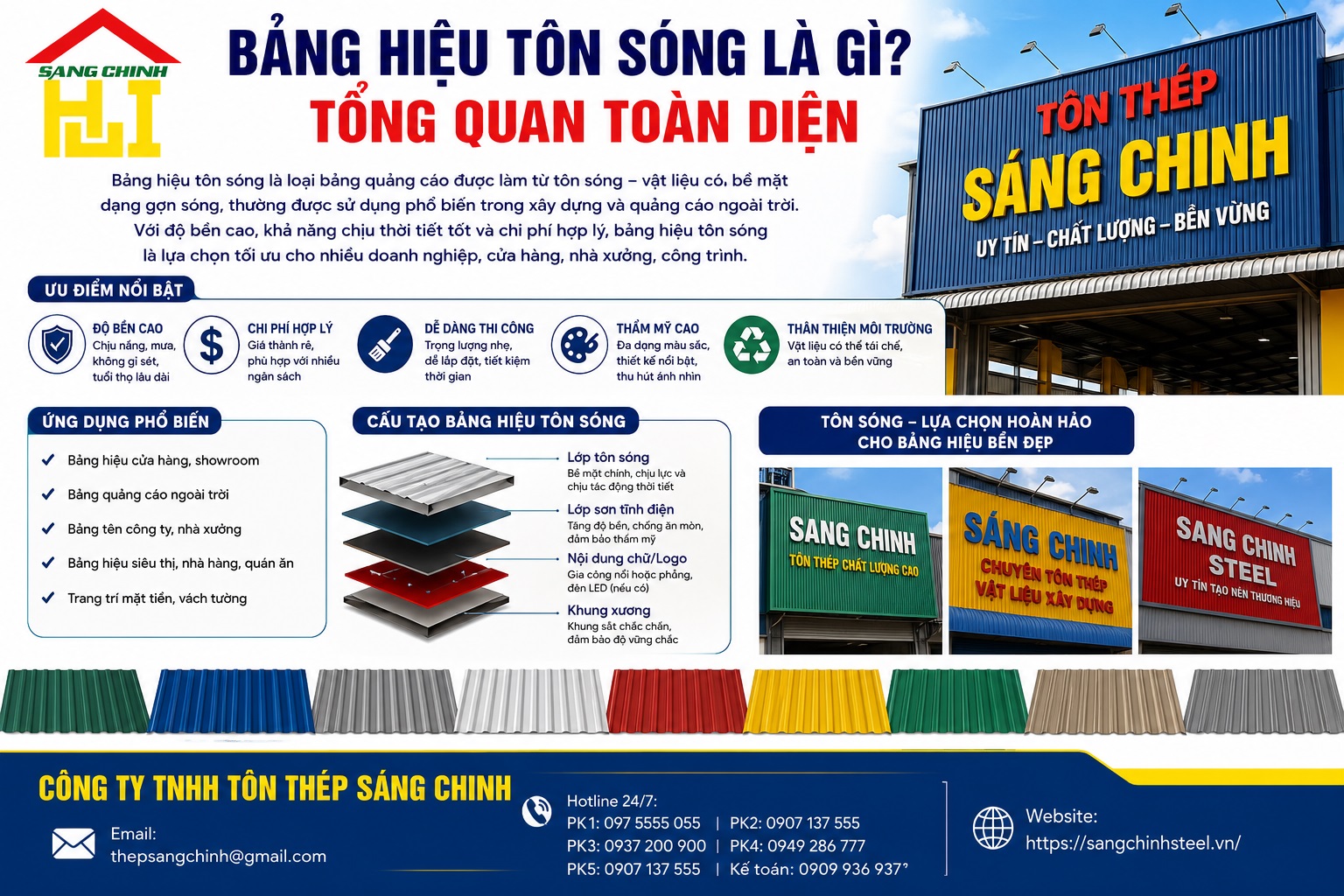 Giá Bảng Hiệu Tôn Sóng