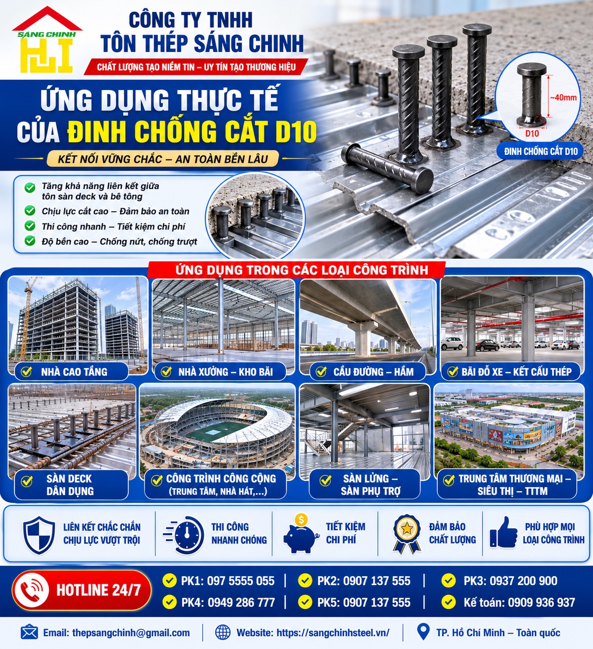 Giá Đinh Chống Cắt D10