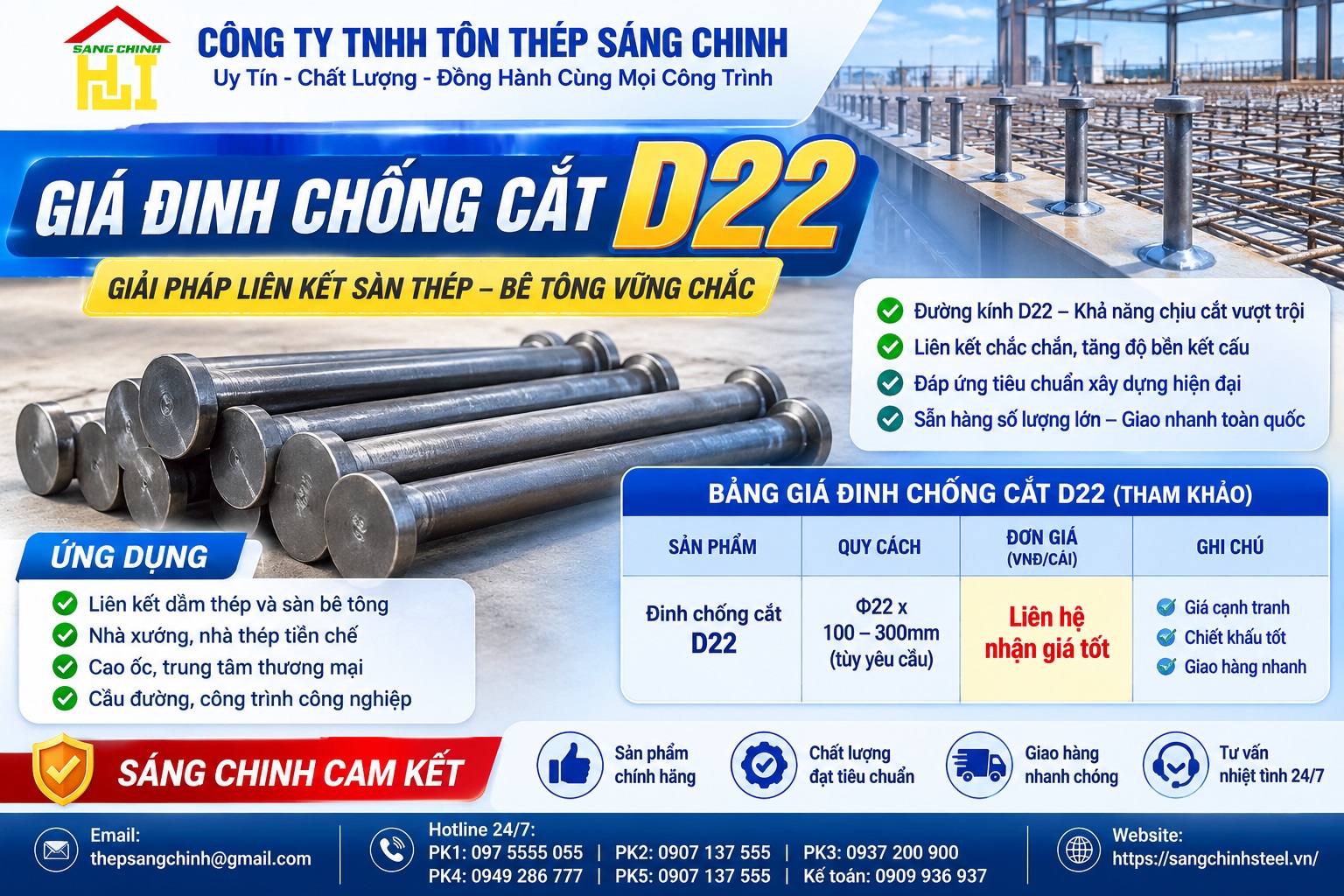 Giá Đinh Chống Cắt D22