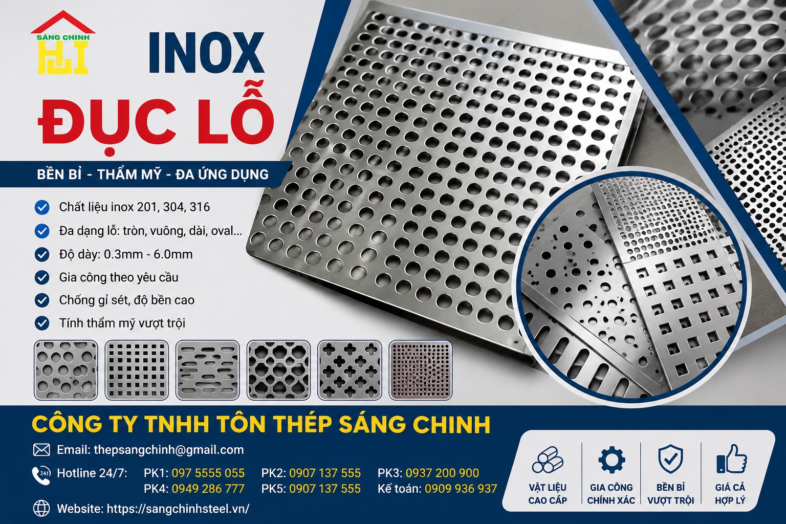 Giá Inox Đục Lỗ Giá Rẻ