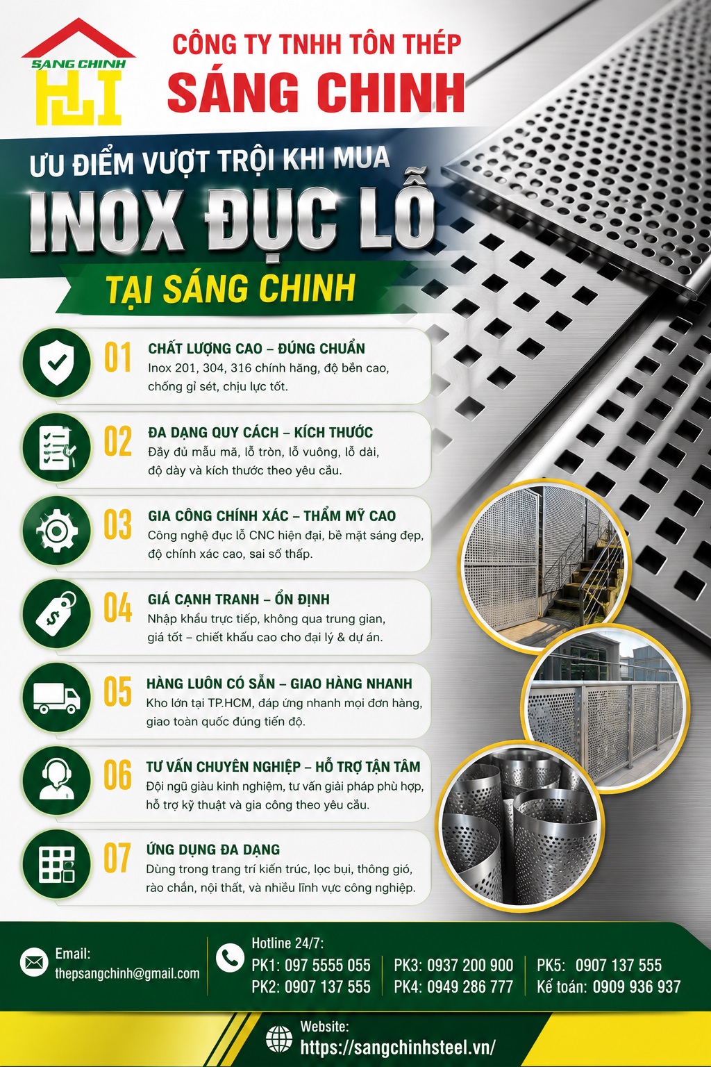 Giá Inox Đục Lỗ Giá Rẻ