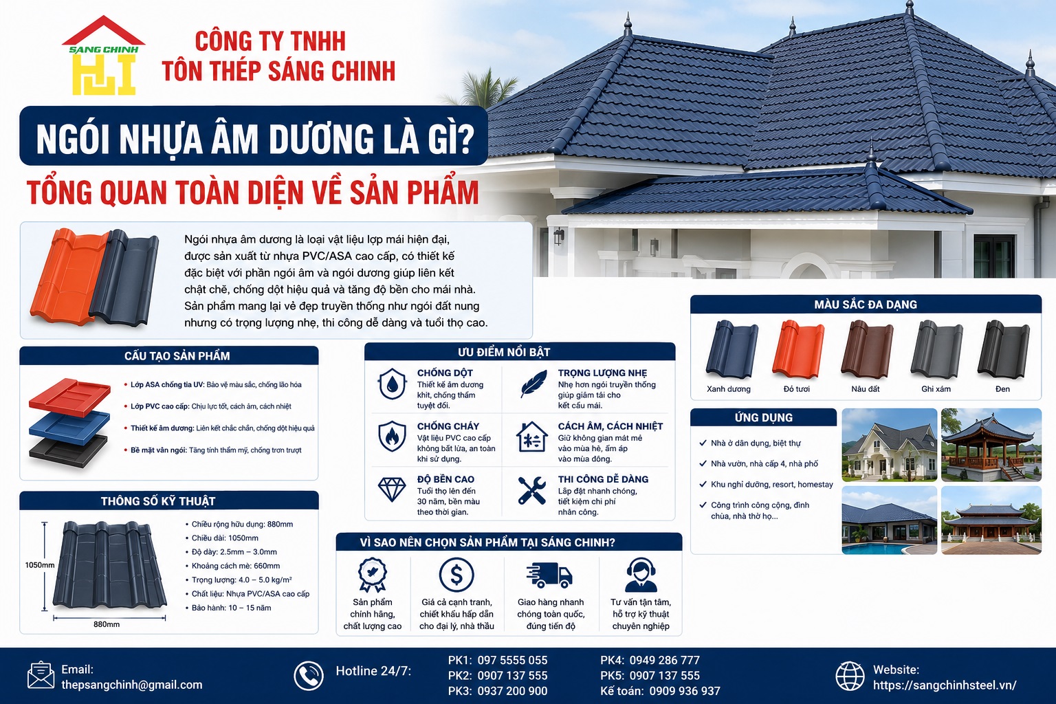 Giá Ngói Nhựa Âm Dương