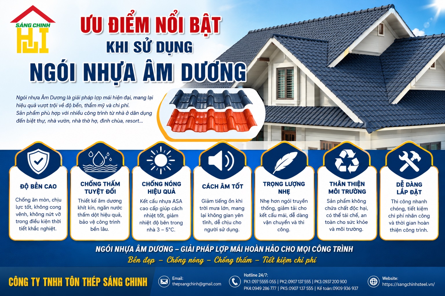 Giá Ngói Nhựa Âm Dương