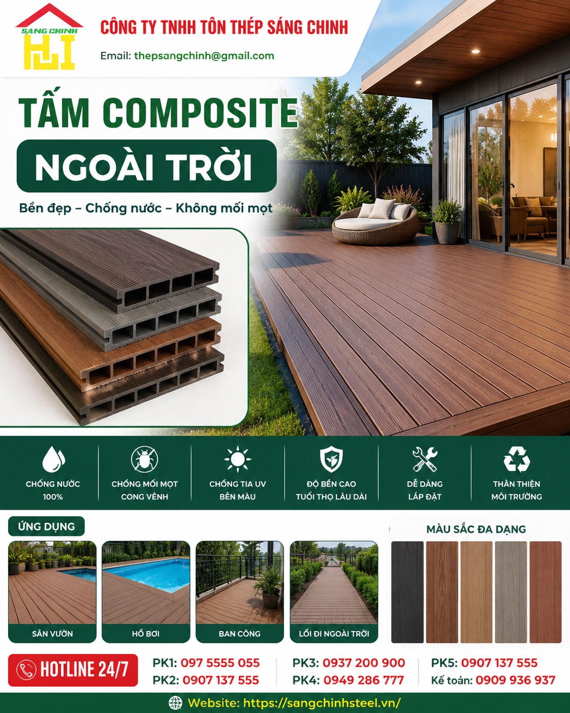 Giá Tấm Composite Ngoài Trời