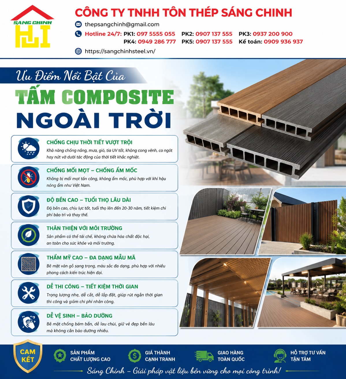 Giá Tấm Composite Ngoài Trời