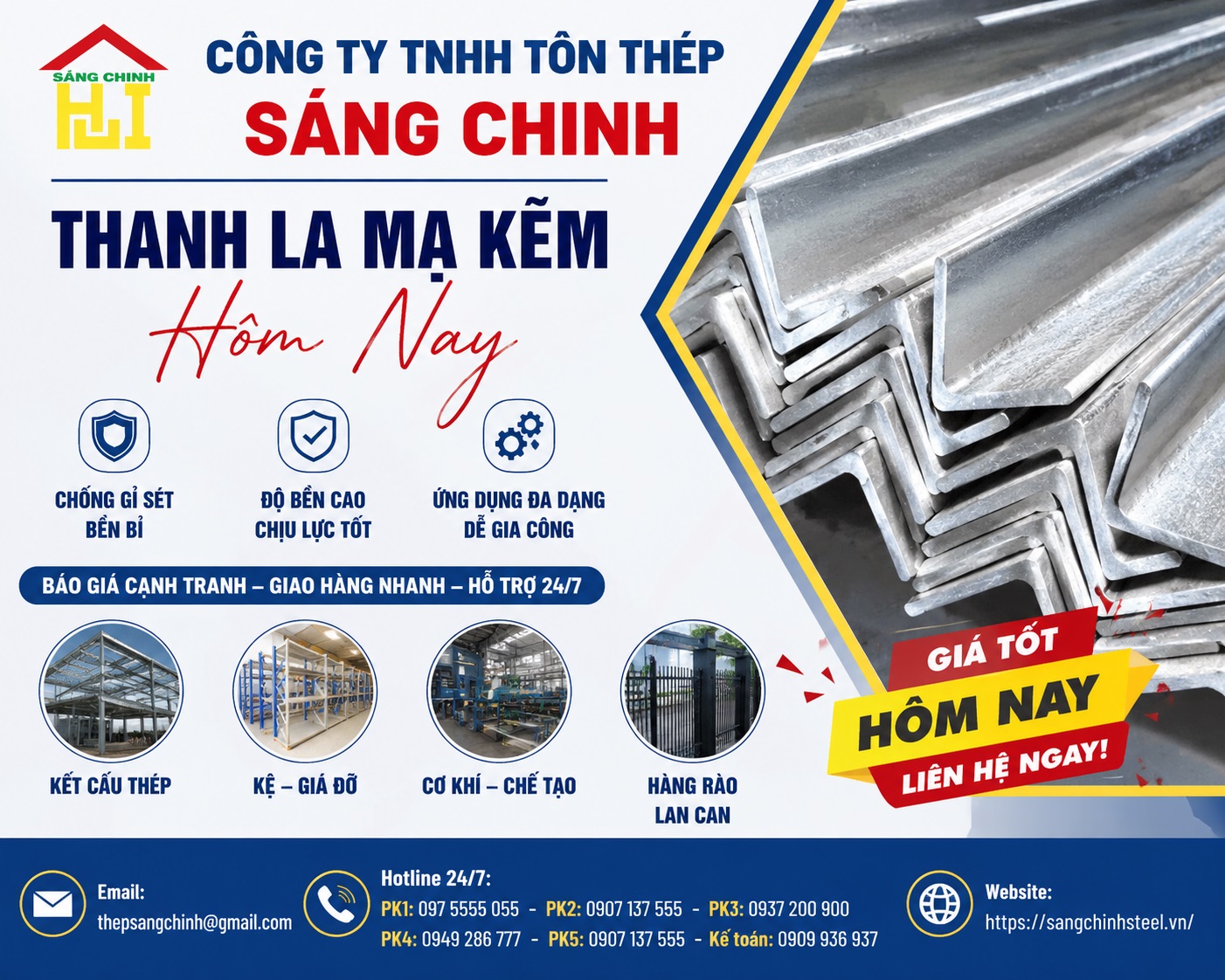 Giá Thanh La Mạ Kẽm Hôm Nay