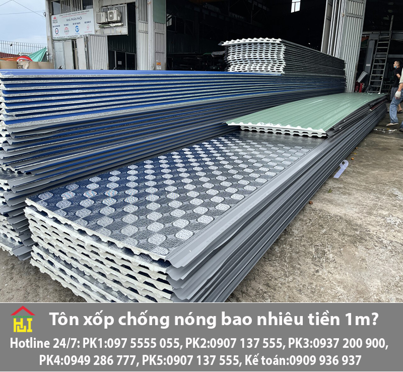 Tôn xốp chống nóng bao nhiêu tiền 1m