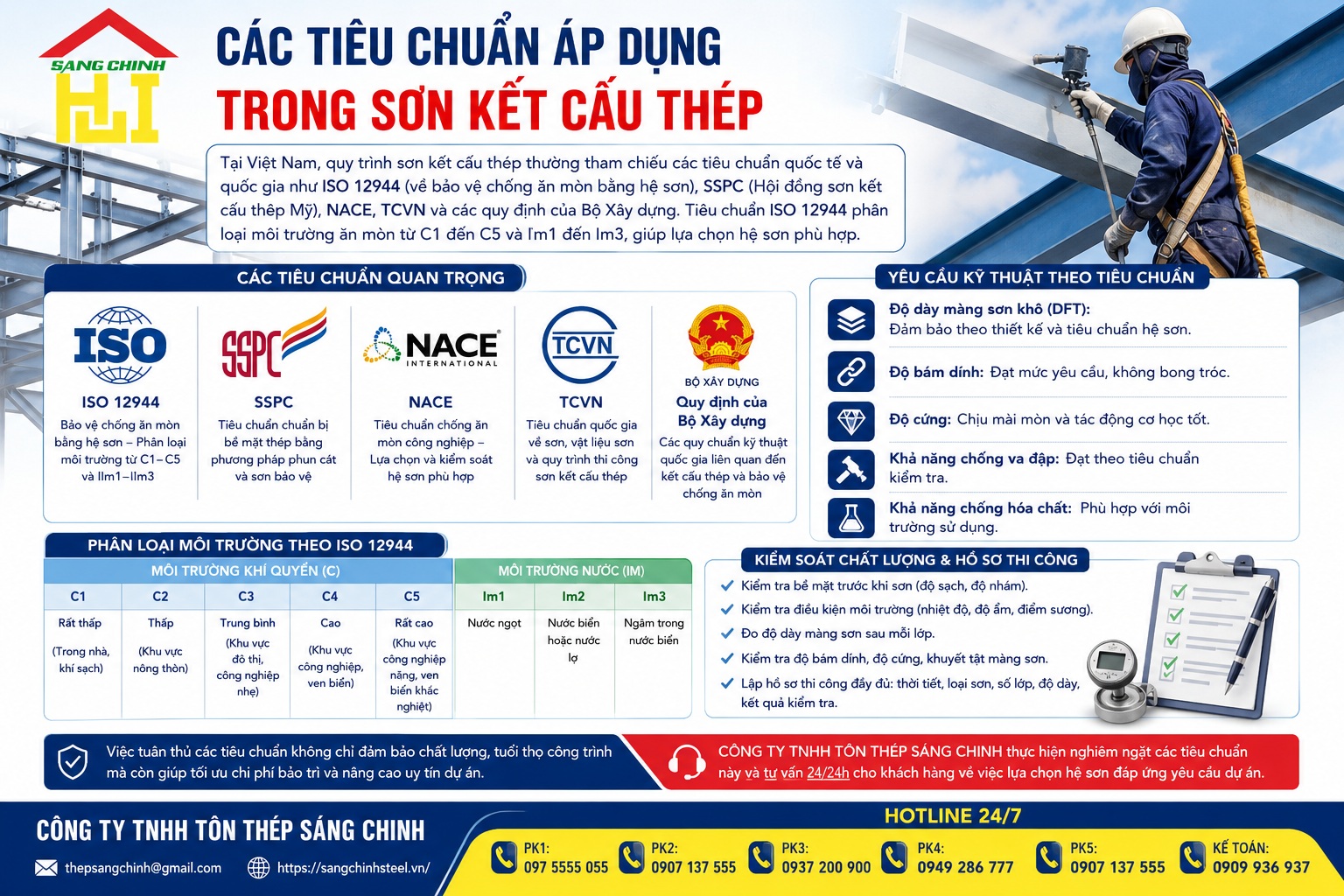 Hướng Dẫn Quy Trình Sơn Kết Cấu Thép Tiêu Chuẩn Từ A Đến