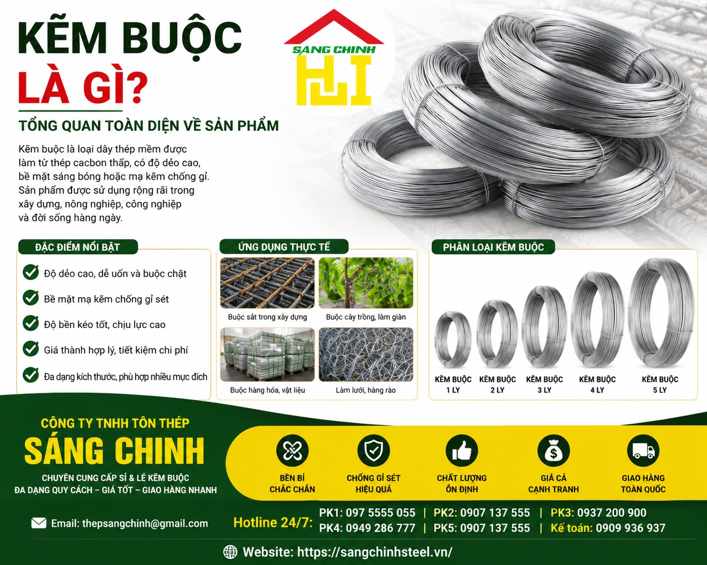 Kẽm buộc 1 ly, 2ly, 3ly, 4ly, 5ly