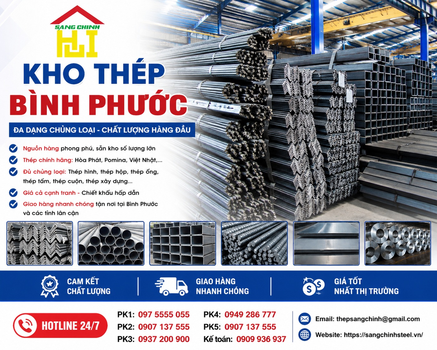 Kho thép Bình Phước