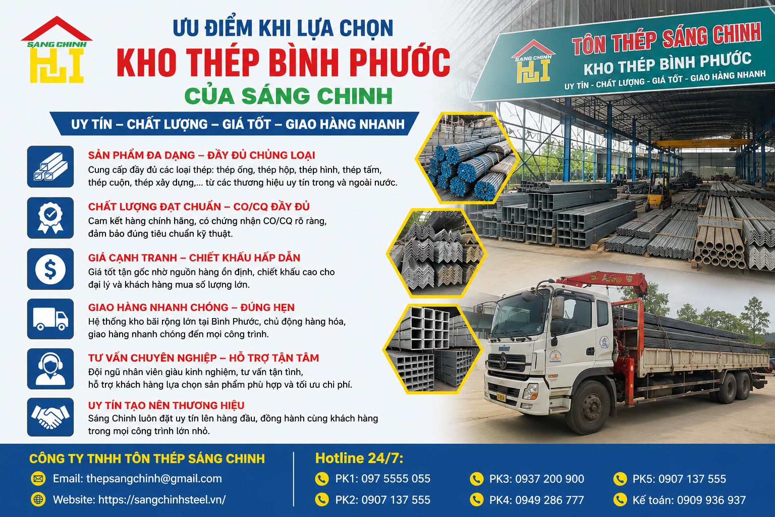 Kho thép Bình Phước
