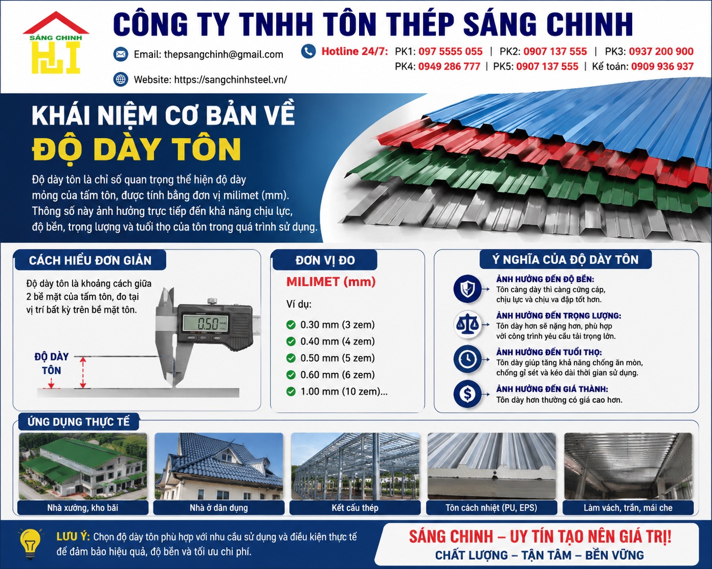 Kiểm tra độ dày tôn