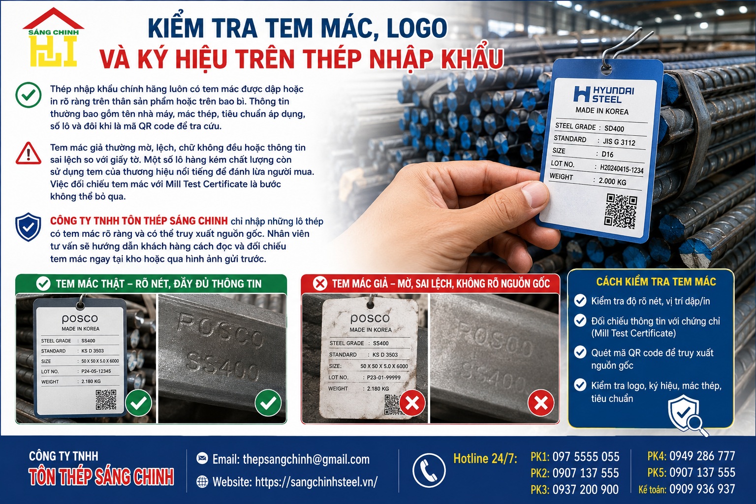 Kiểm tra thép nhập khẩu