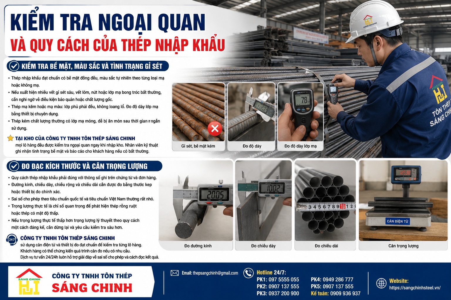 Kiểm tra thép nhập khẩu