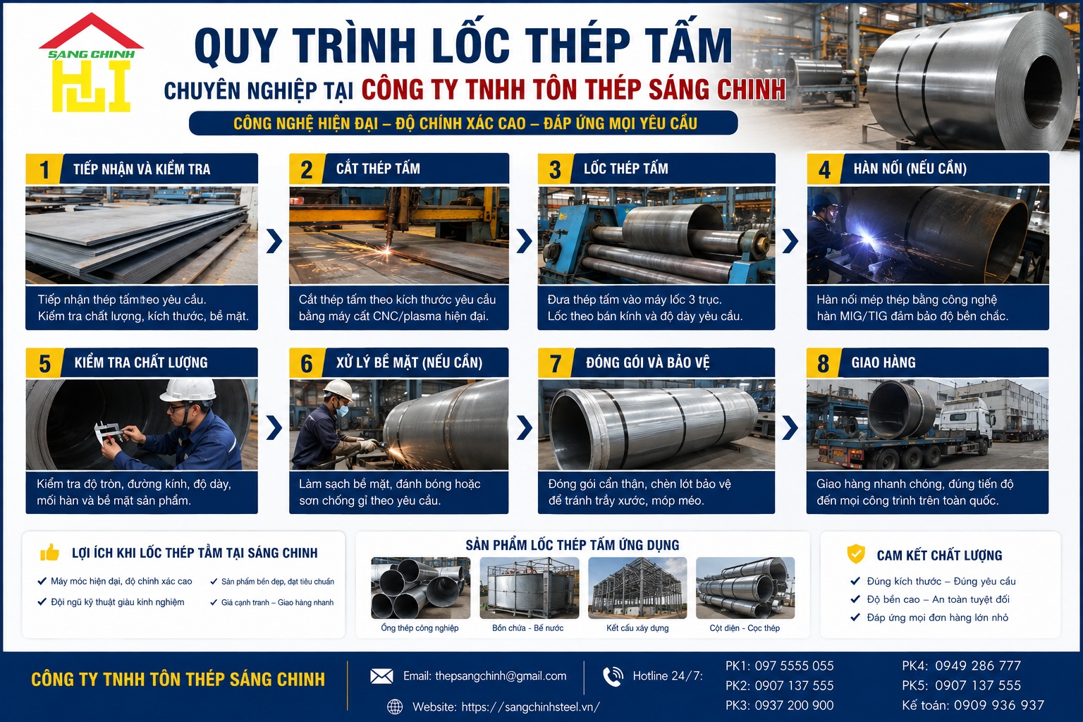 Lốc thép tấm