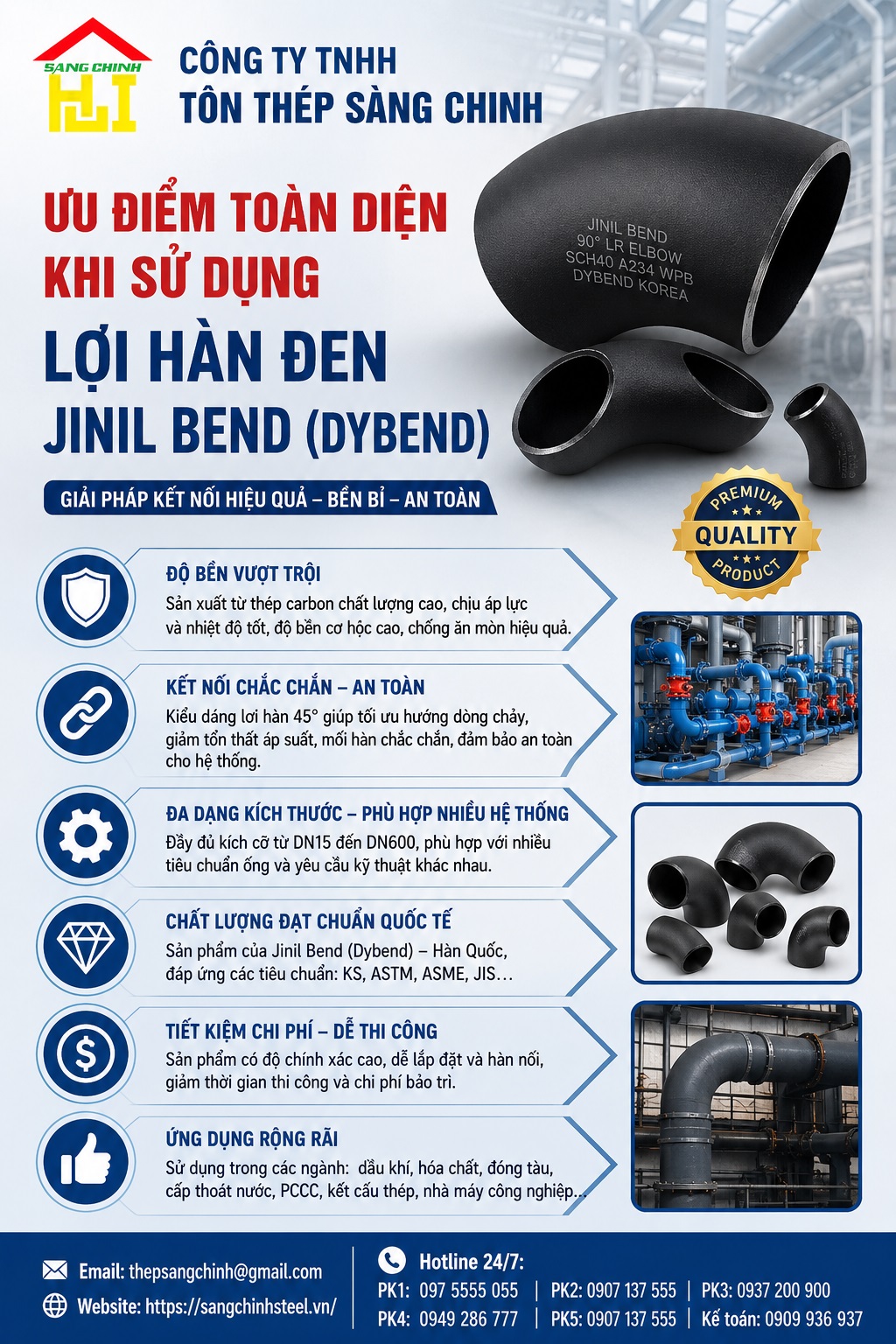 Lơi hàn đen Jinil bend (Dybend) – Hàn Quốc