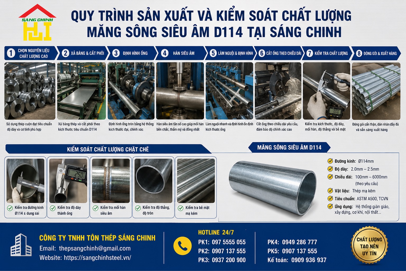 Măng Sông Siêu Âm D114