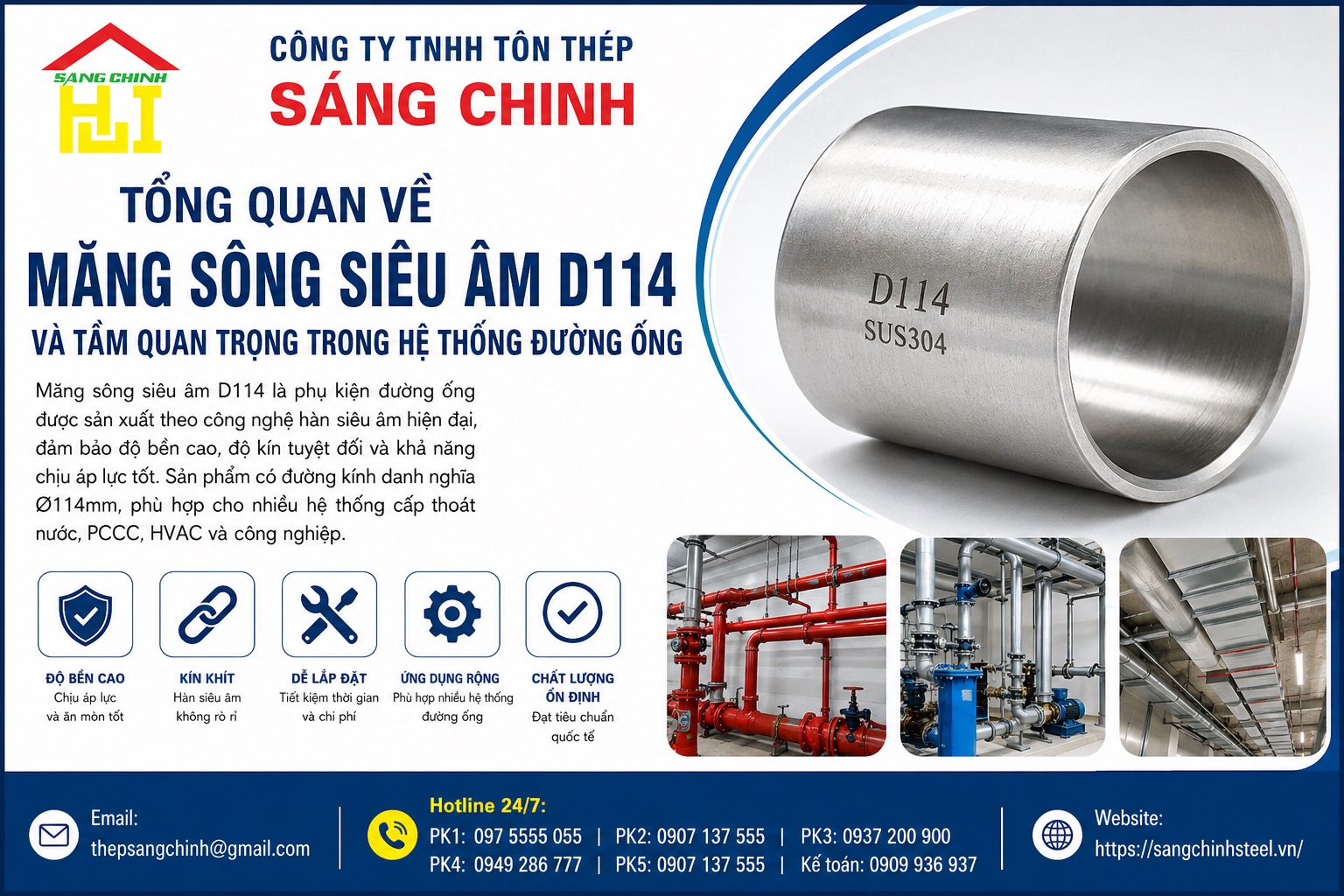 Măng Sông Siêu Âm D114