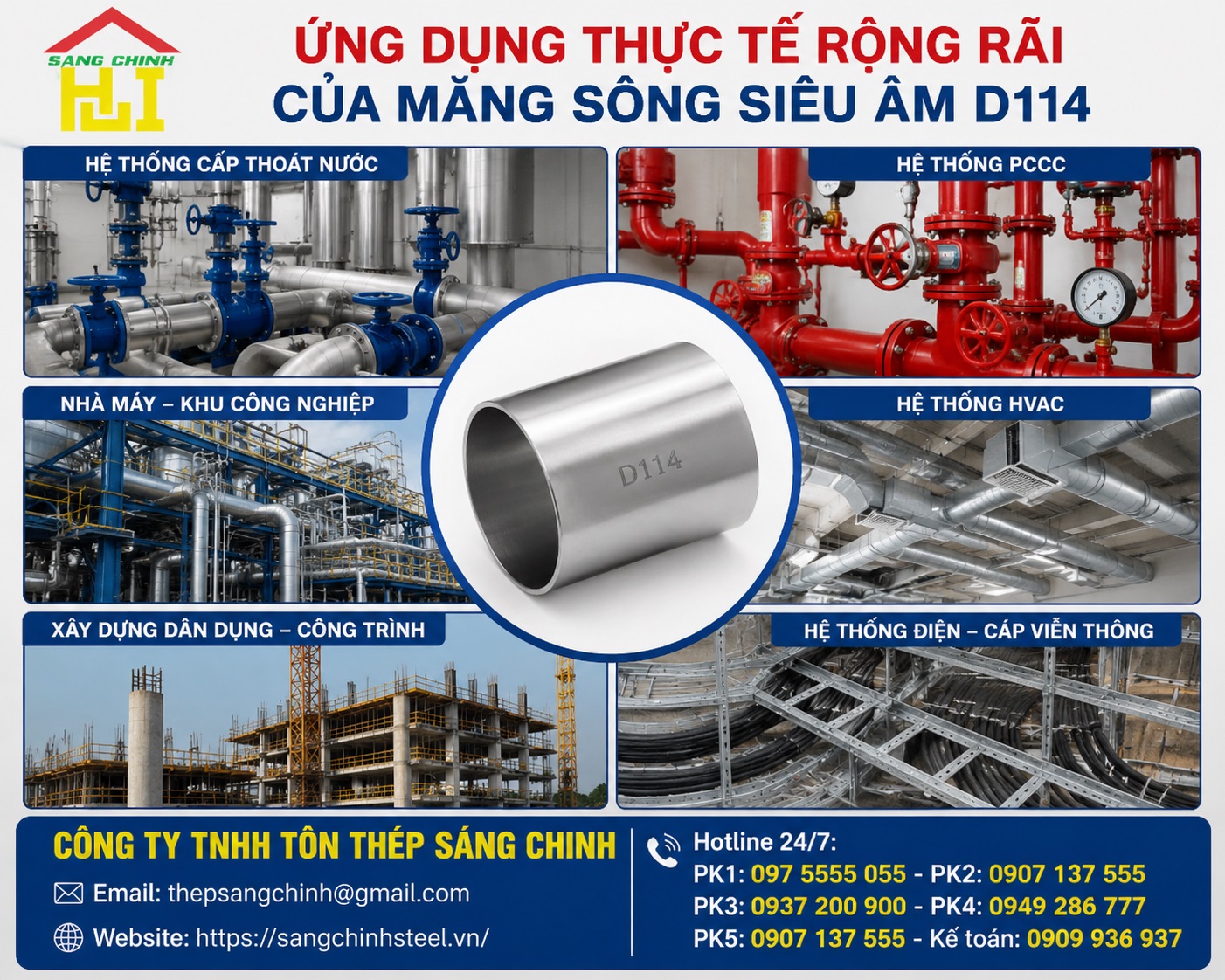 Măng Sông Siêu Âm D114