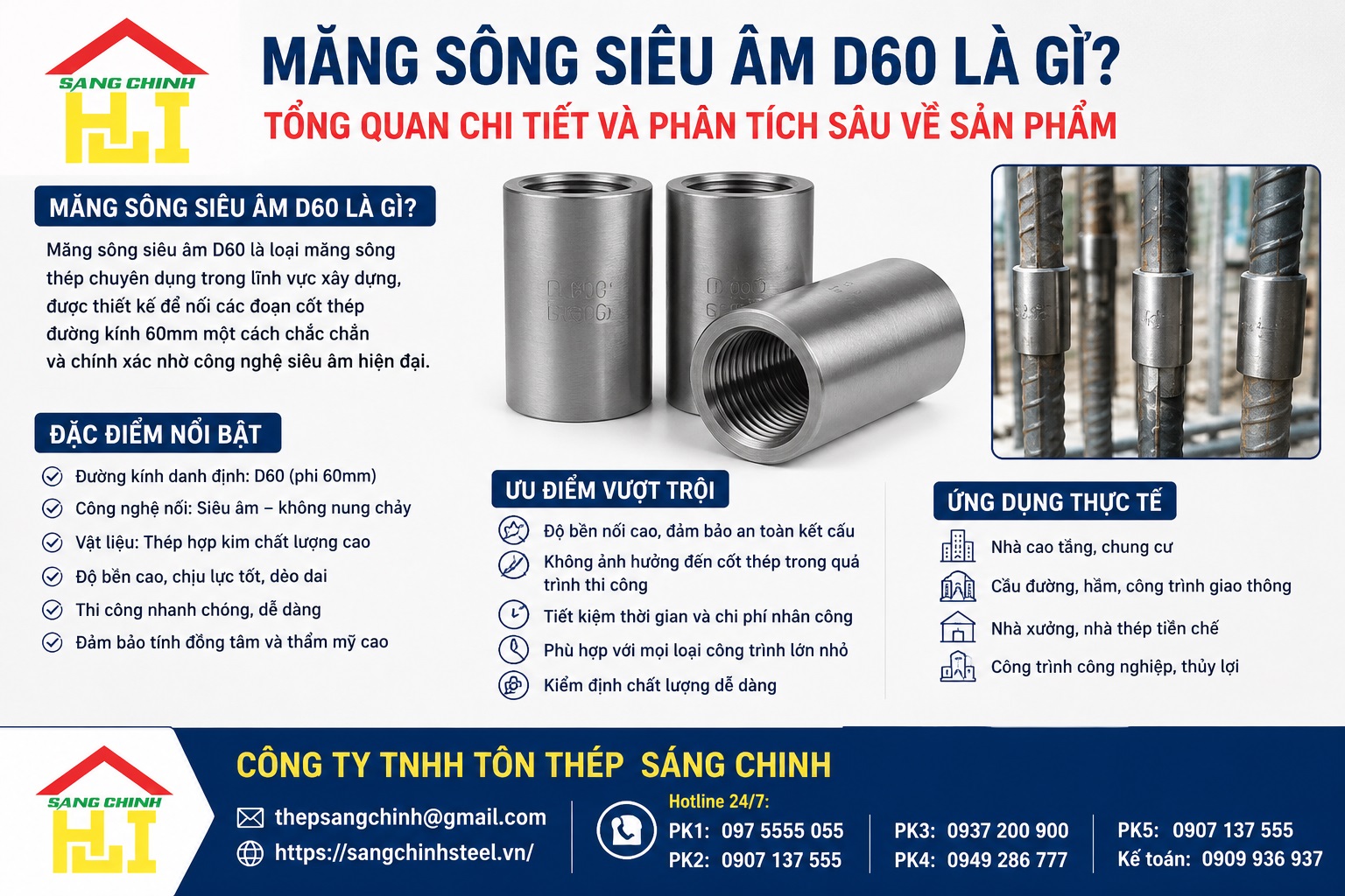 Măng Sông Siêu Âm D60