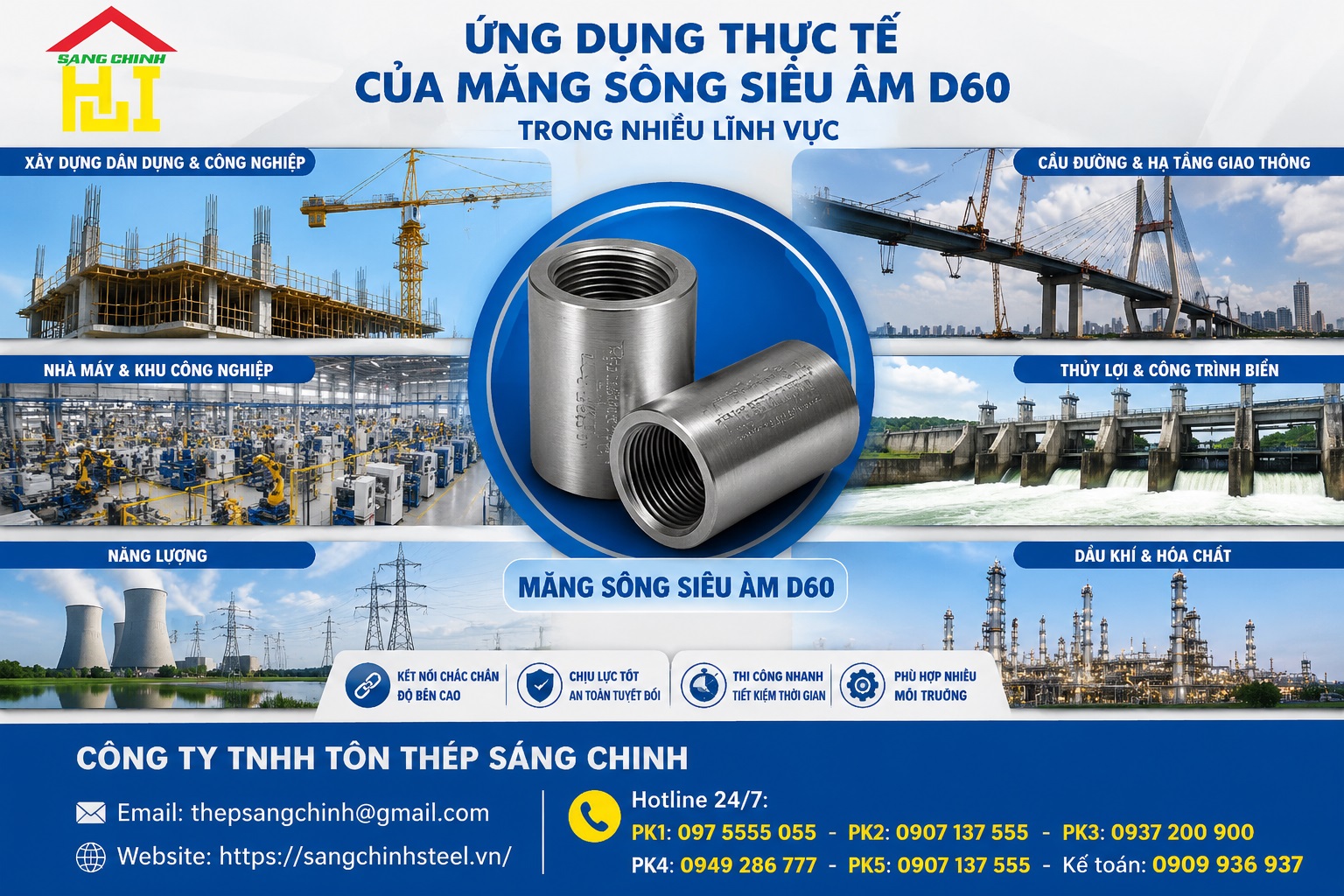 Măng Sông Siêu Âm D60