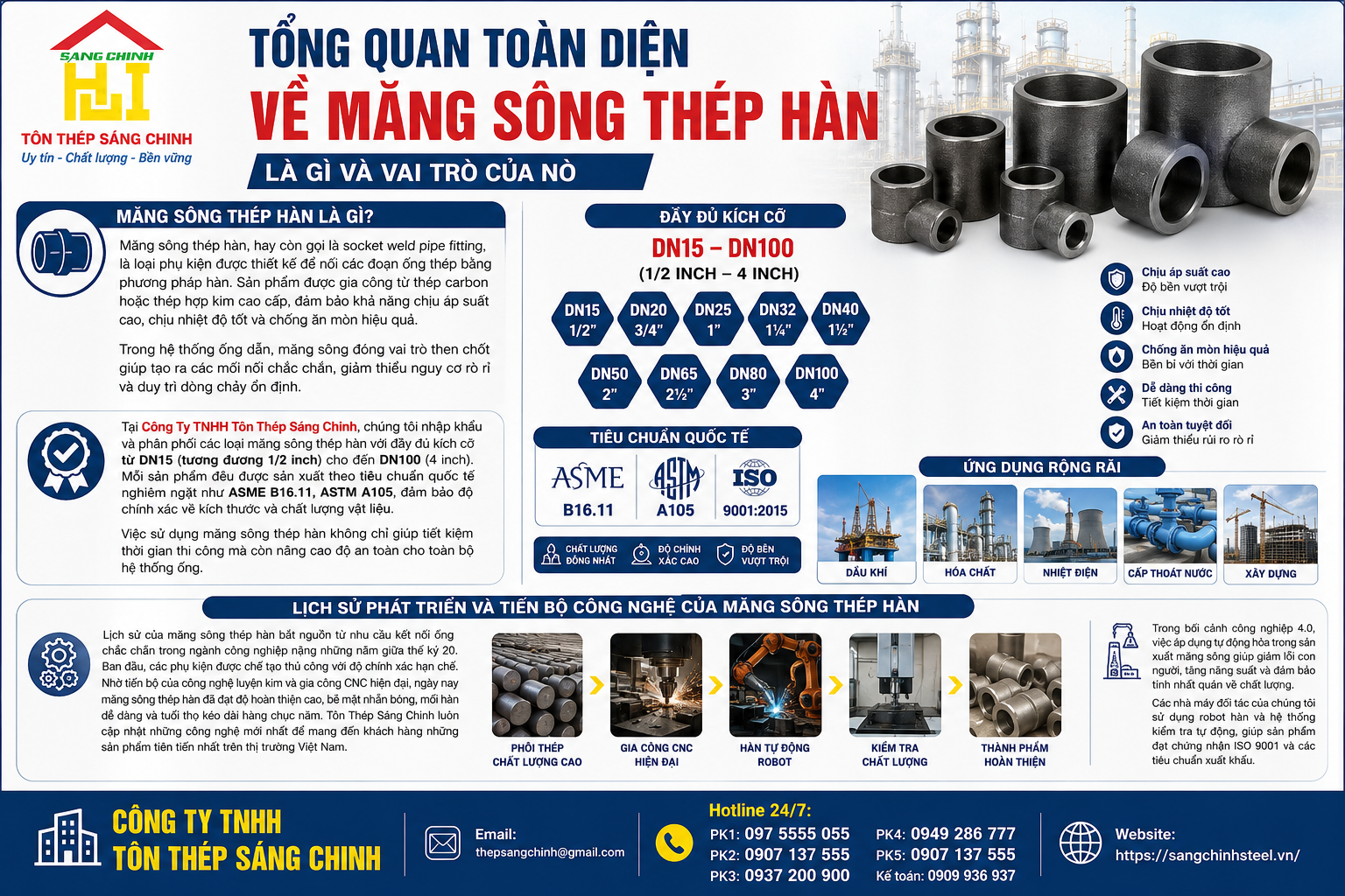 Măng Sông Thép Hàn (DN15-DN100)