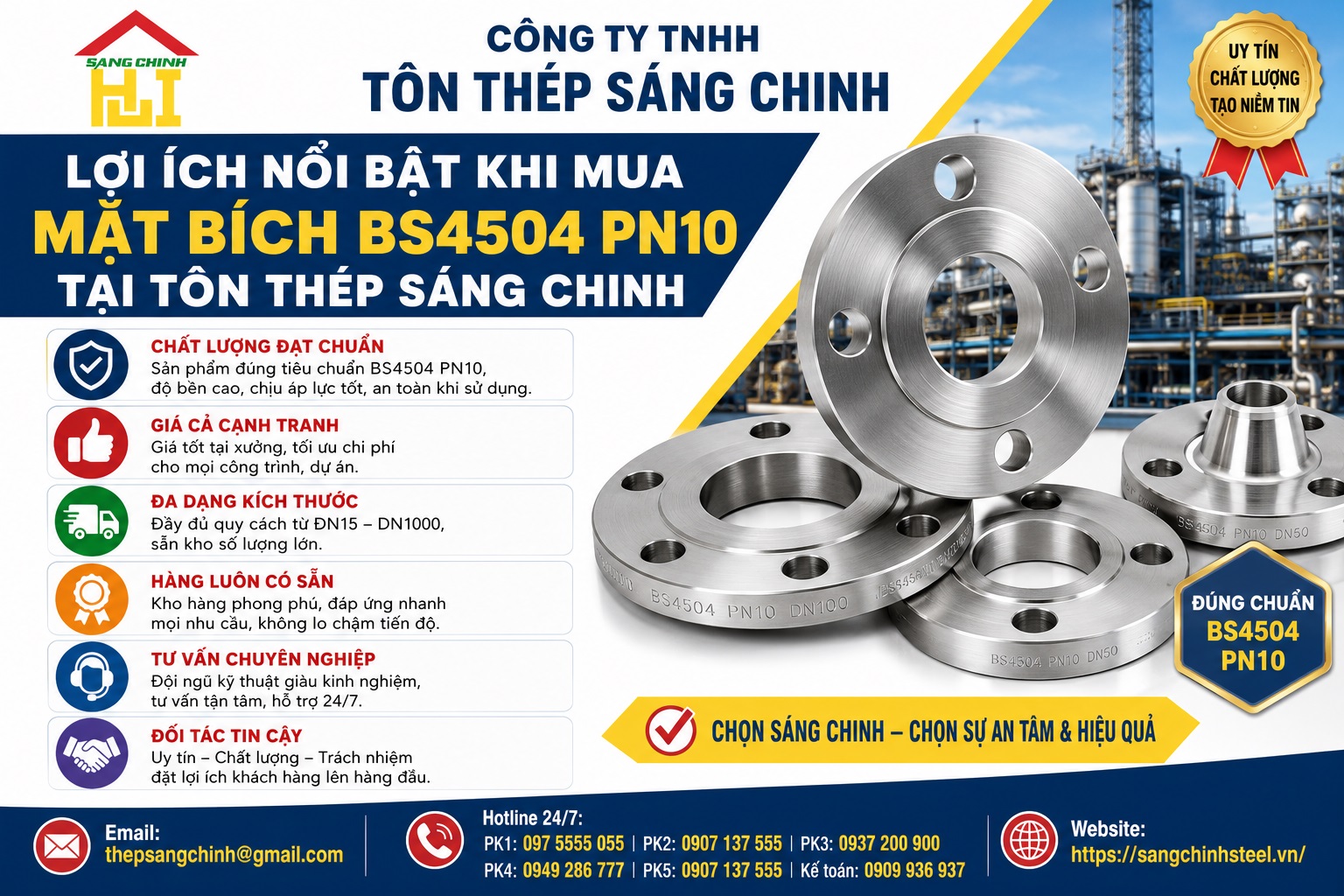 Mặt bích BS4504 PN10