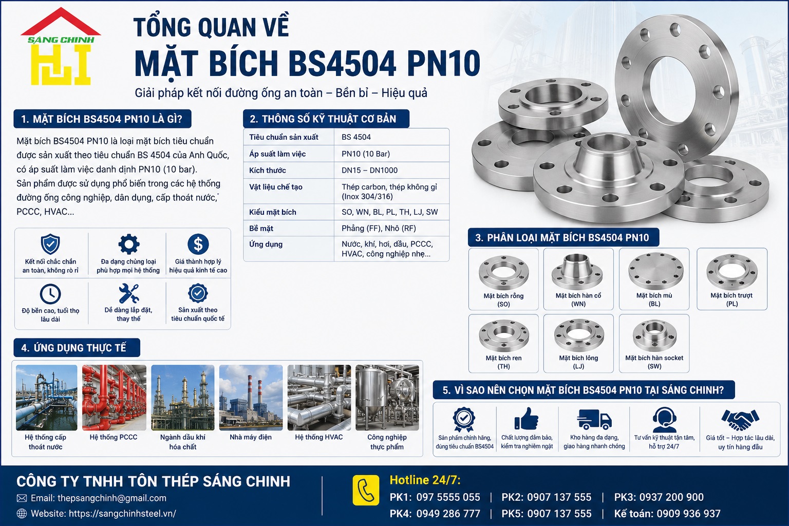 Mặt bích BS4504 PN10