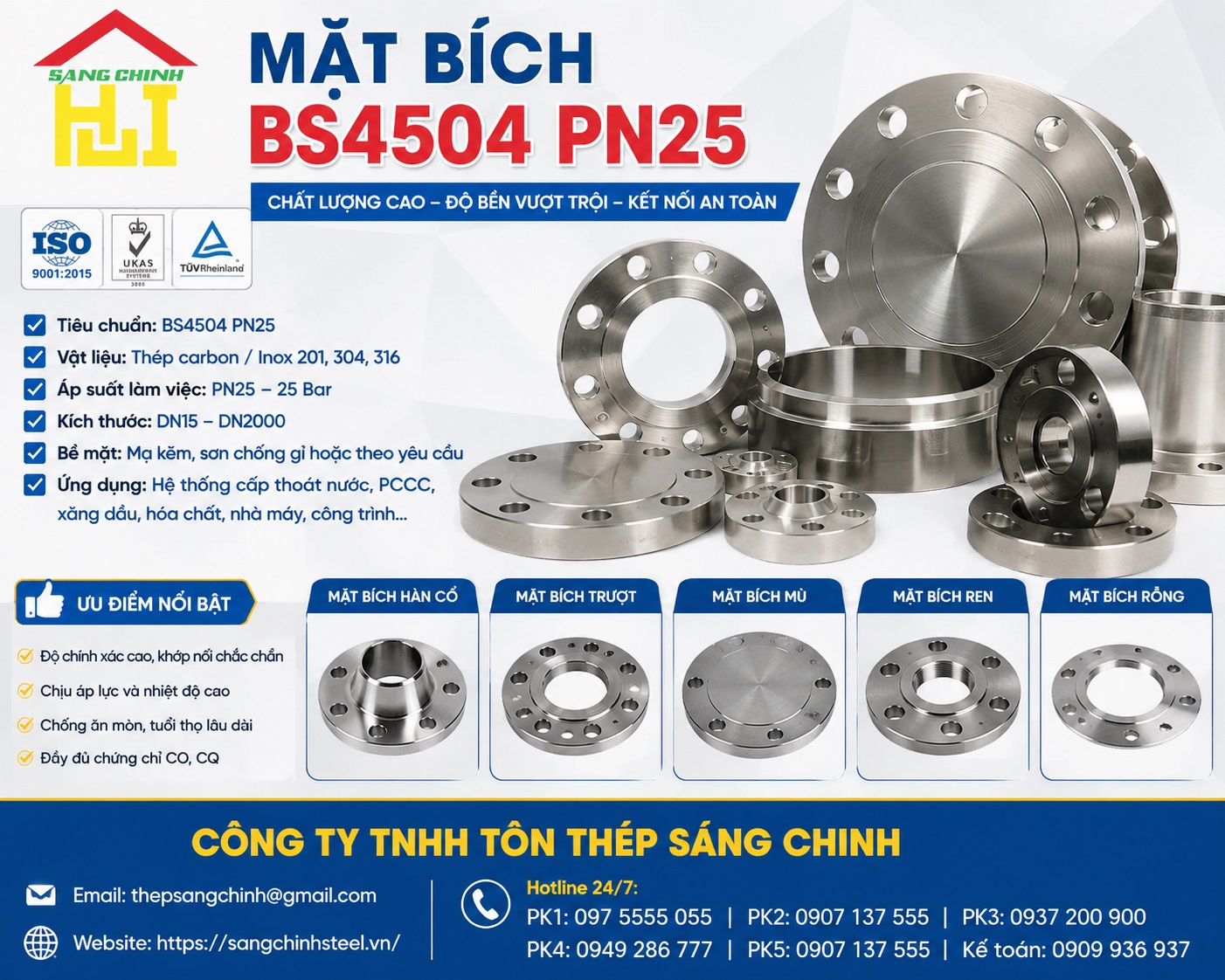 Mặt bích BS4504 PN25