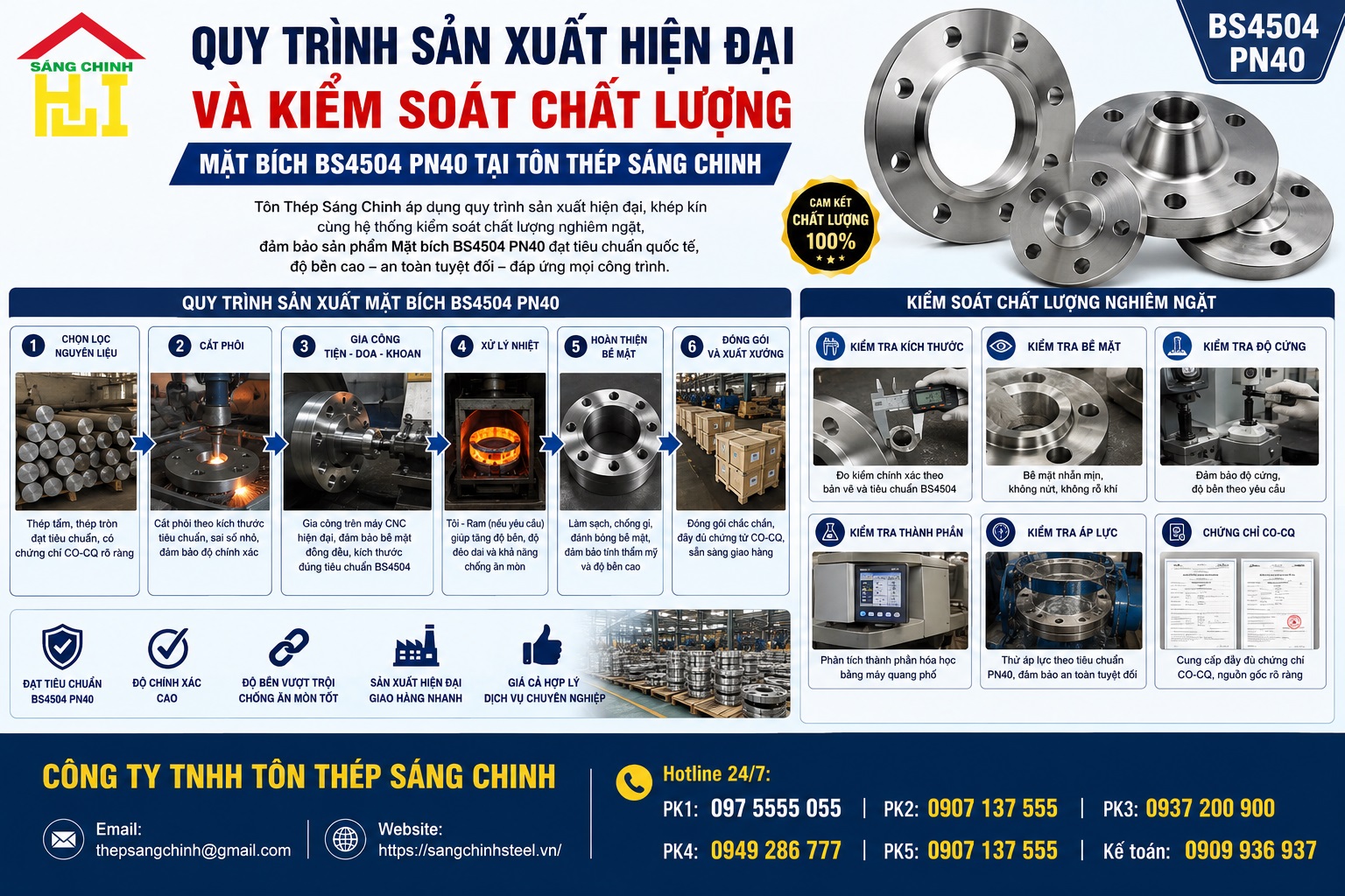 Mặt bích BS4504 PN40